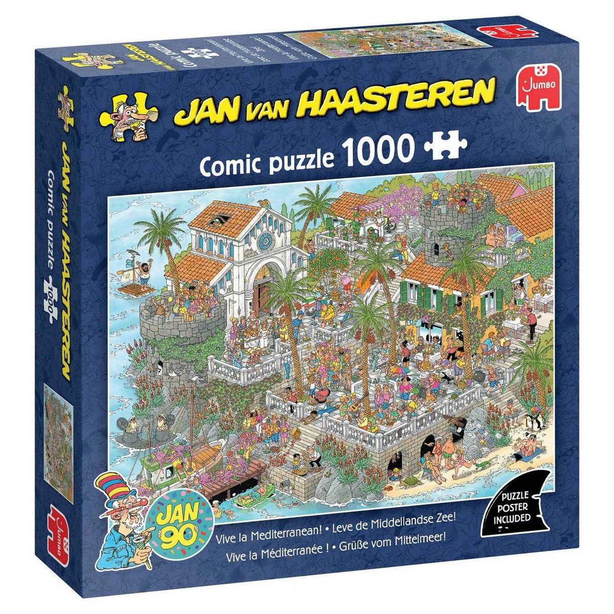 Jan Van Haasteren - Vive La Mediterranean - 1000 Piece Jigsaw Puzzle