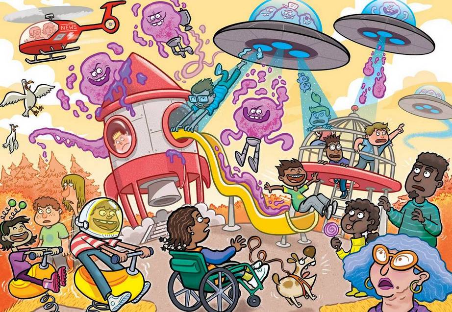 Wasgij - Junior 1 Alien Invasion! - 240 Piece Jigsaw Puzzle