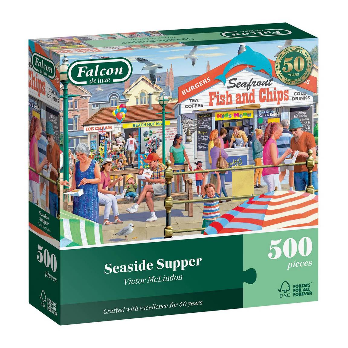 Falcon De Luxe - Seaside Supper - 500 Piece Jigsaw Puzzle