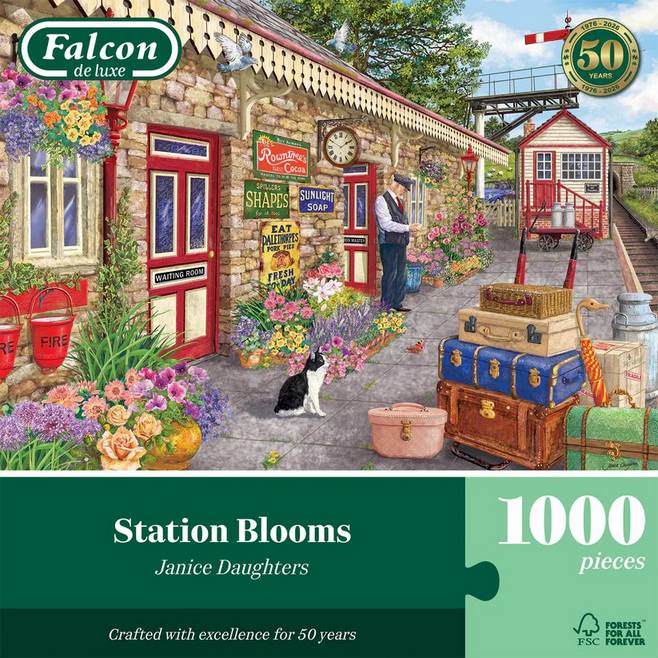 Falcon De Luxe - Station Blooms - 1000 Piece Jigsaw Puzzle
