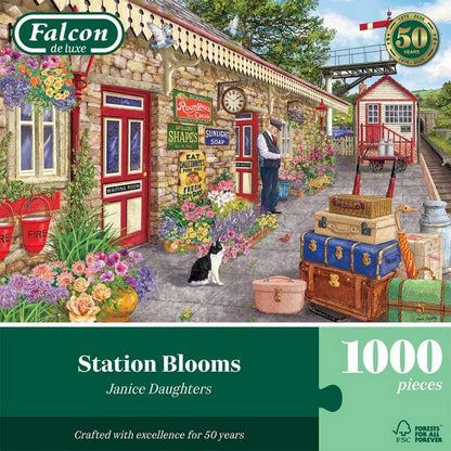 Falcon De Luxe - Station Blooms - 1000 Piece Jigsaw Puzzle