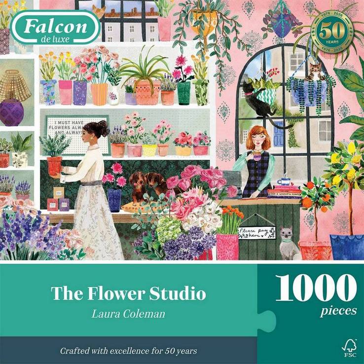 Falcon de Luxe - The Flower Studio - 1000 Piece Jigsaw Puzzle