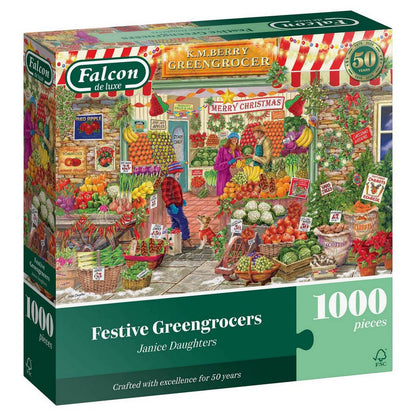 Falcon de Luxe - Festive Greengrocers - 1000 Piece Jigsaw Puzzle