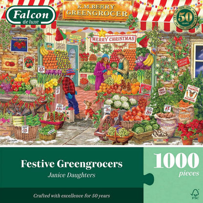 Falcon de Luxe - Festive Greengrocers - 1000 Piece Jigsaw Puzzle
