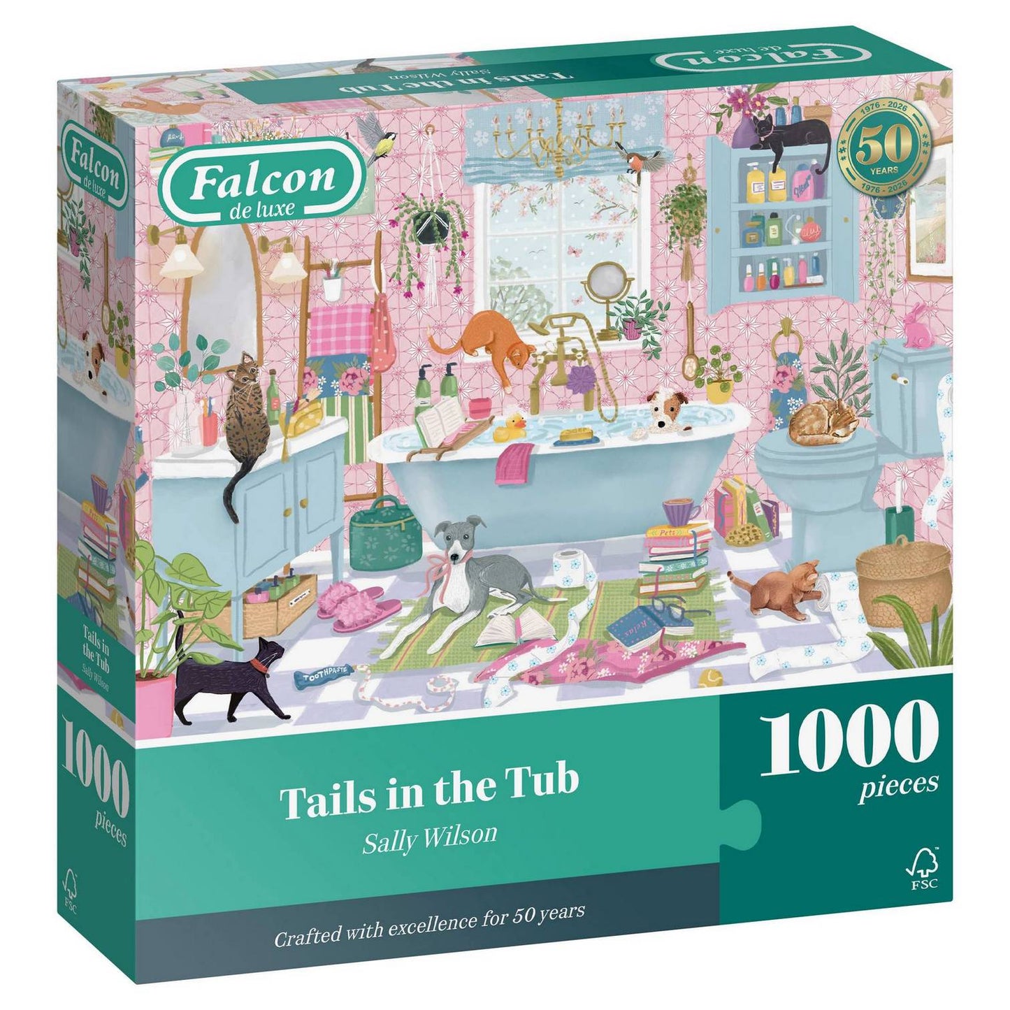 Falcon de Luxe - Tails in the Tub - 1000 Piece Jigsaw Puzzle