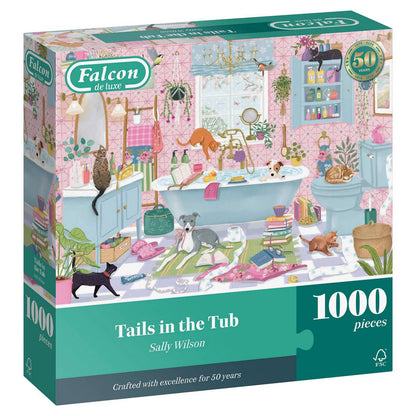 Falcon de Luxe - Tails in the Tub - 1000 Piece Jigsaw Puzzle