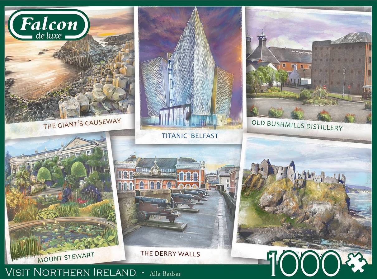 Falcon de Luxe - Visit Northern Ireland  - 1000 Piece Jigsaw Puzzle