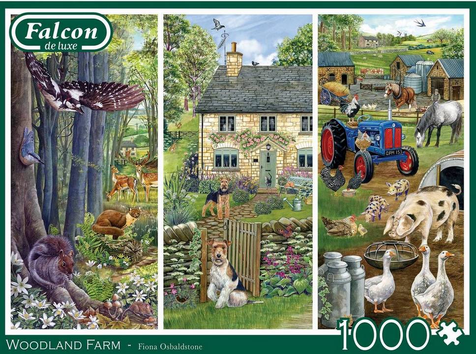 Falcon de Luxe - Woodland Farm  - 1000 Piece Jigsaw Puzzle