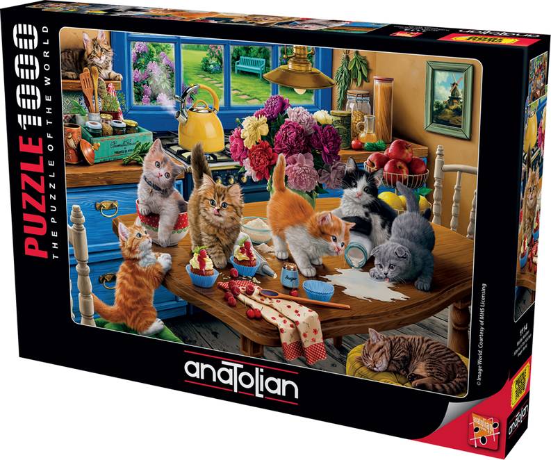 Anatolian - Kittens in the Kitchen - 1000 Piece Jigsaw Puzzle