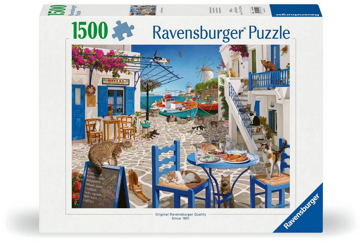 Ravensburger - Cats of Mykonos - 1500 Piece Jigsaw Puzzle