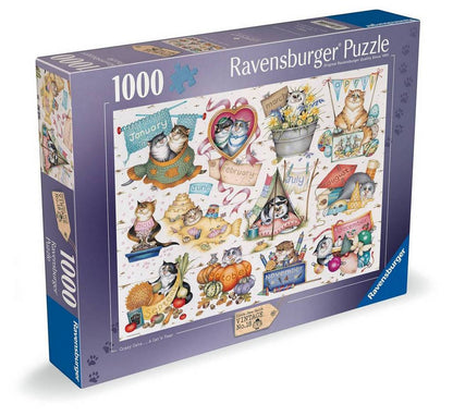 Ravensburger - Crazy Cats - A Cats Year - 1000 Piece Jigsaw Puzzle