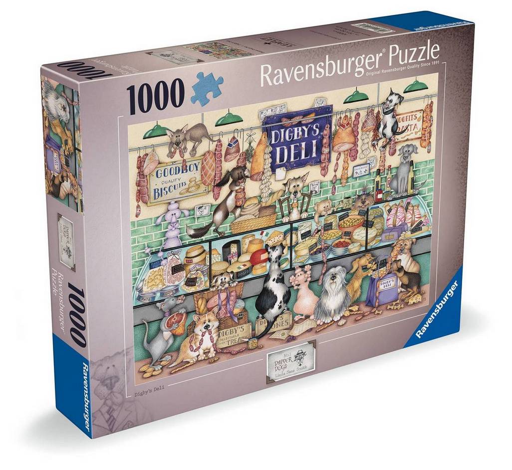 Ravensburger - Dapper Dogs No1 Digbys Deli - 1000 Piece Jigsaw Puzzle