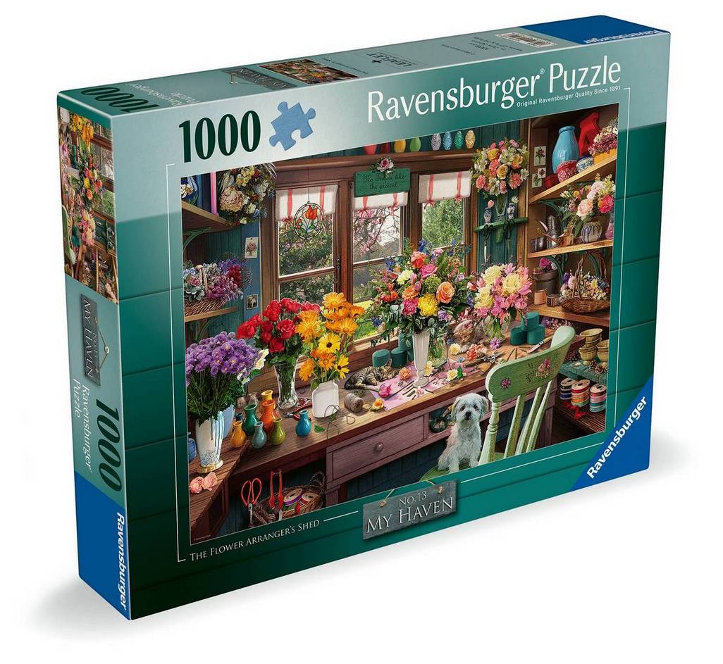 Ravensburger - My Haven No 13 - The Flower Arrangers Shed - 1000 Piece Jigsaw Puzzle