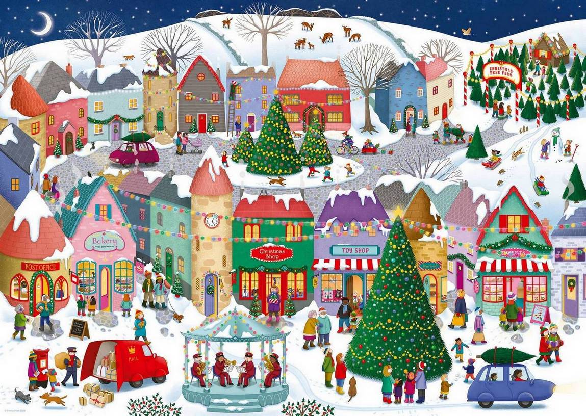 Ravensburger - Christmas Town - 1000 Piece Jigsaw Puzzle