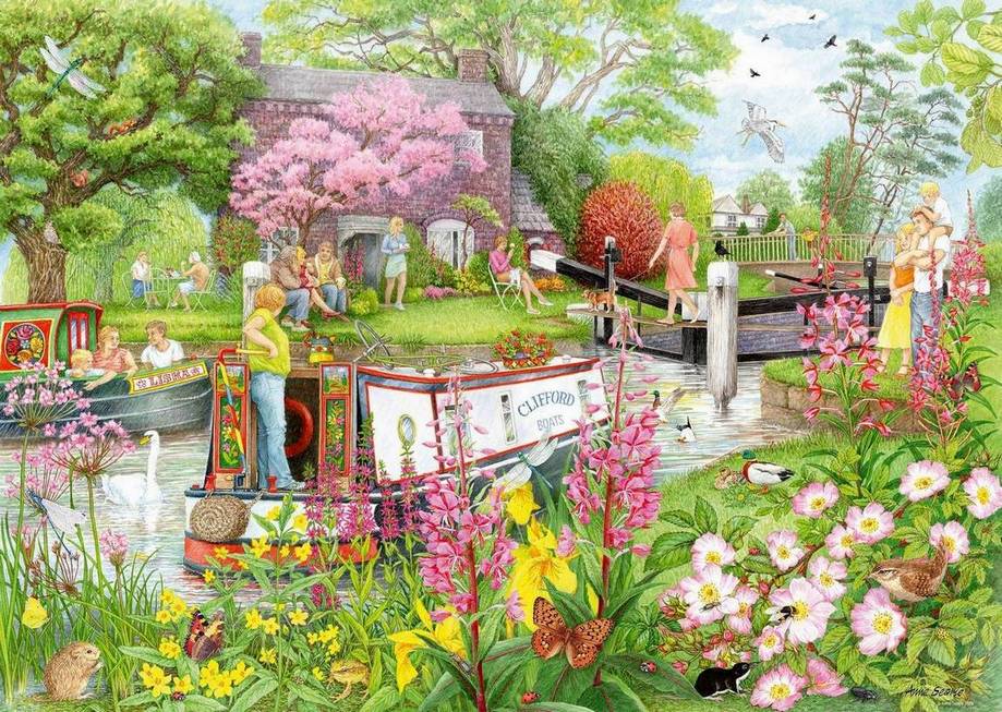 Ravensburger - Cosy Cafe No 4 River Cafe - 1000 Piece Jigsaw Puzzle