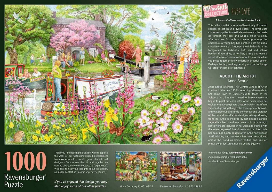 Ravensburger - Cosy Cafe No 4 River Cafe - 1000 Piece Jigsaw Puzzle