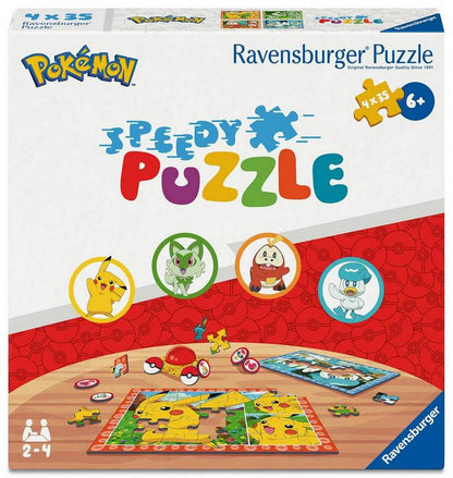 Ravensburger - Speedy Puzzle Pokemon - 4 x 35 Piece Jigsaw Puzzle