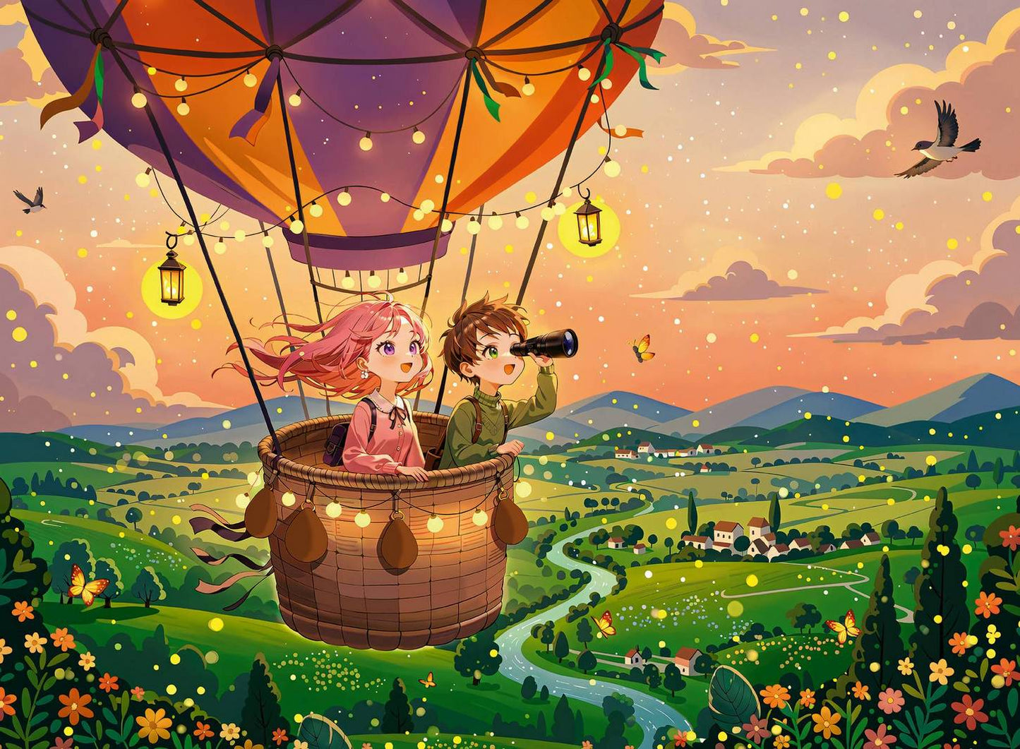 Ravensburger - Cosy Sunset Sky Ride - 300XXL Piece Jigsaw Puzzle
