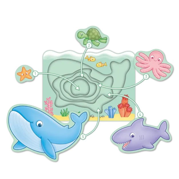 Orchard Toys - Under the Sea - Wooden Nesting Jigsaw Puzzle