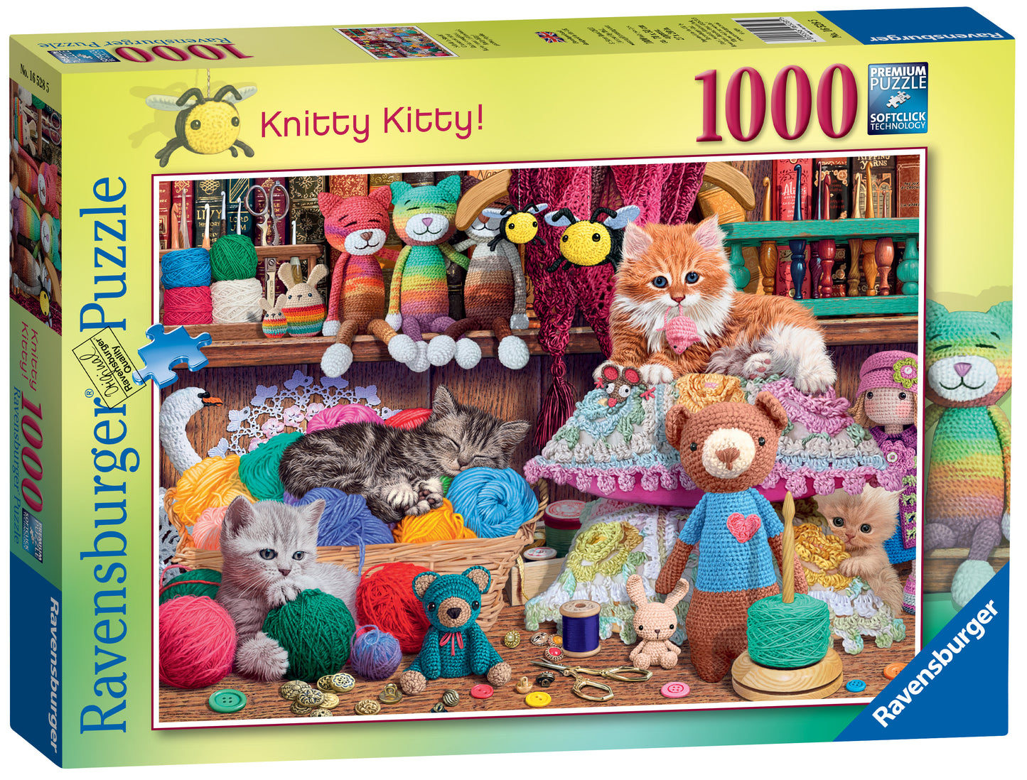 Ravensburger - Knitty Kitty - 1000 Piece Jigsaw Puzzle
