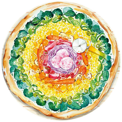 Ravensburger - Circle of Colours - Pizza - 500 Piece Circular Jigsaw Puzzle