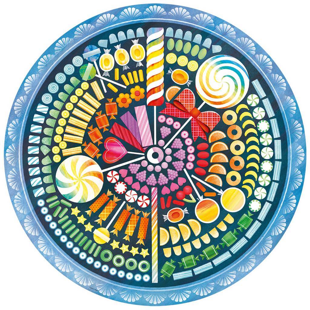 Ravensburger - Circle of Colours - Candies - 500 Piece Circular Jigsaw Puzzle