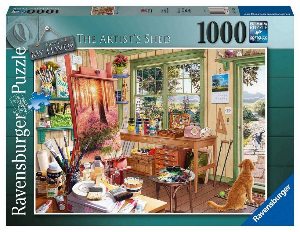Ravensburger - My Haven No 11 - The Artists Shed - 1000 Piece Jigsaw Puzzle