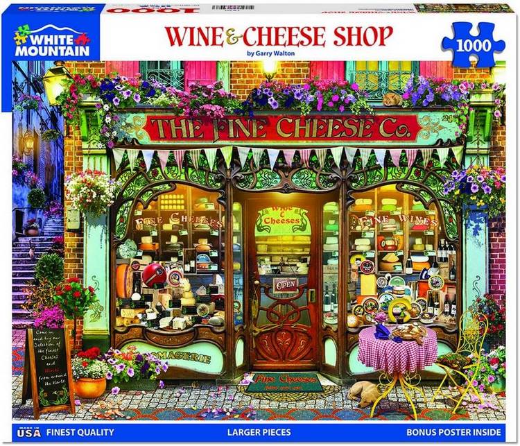 White Mountain - Wine & Cheese Shop - 1000 Piece Jigsaw Puzzle