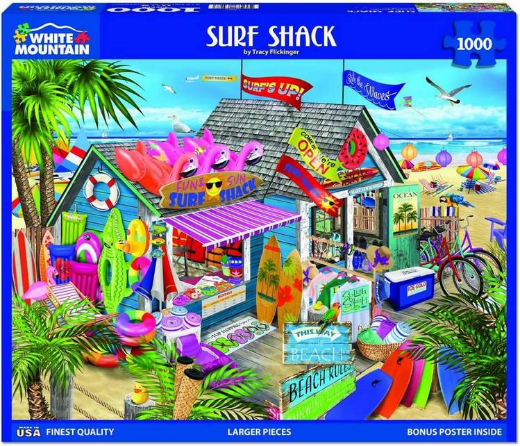 White Mountain - Surf Shack - 1000 Piece Jigsaw Puzzle