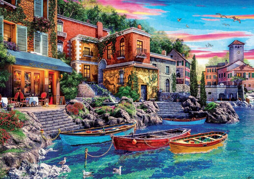 Educa - Sunset in Como - 3000 Piece Jigsaw Puzzle