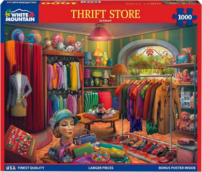 White Mountain - Thrift Store - 1000 Piece Jigsaw Puzzle