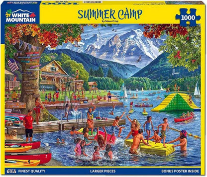 White Mountain - Summer Camp - 1000 Piece Jigsaw Puzzle