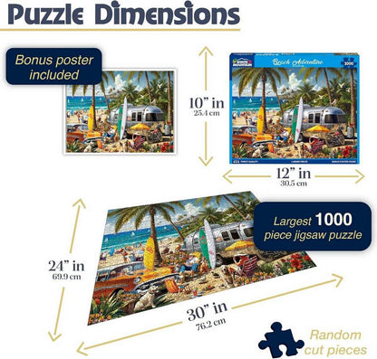 White Mountain - Beach Adventure - 1000 Piece Jigsaw Puzzle