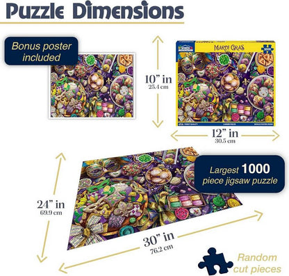 White Mountain - Mardi Gras - 1000 Piece Jigsaw Puzzle