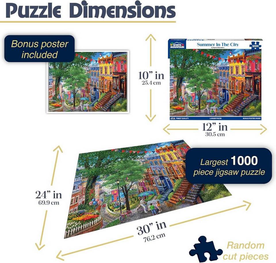 White Mountain - Summer In The City - 1000 Piece Jigsaw Puzzle