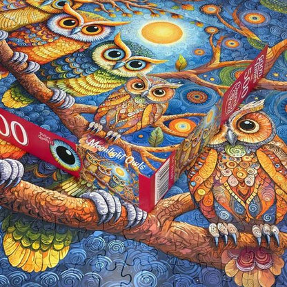 CherryPazzi - Moonlight Owls - 500 Piece Jigsaw Puzzle
