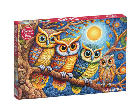 CherryPazzi - Moonlight Owls - 500 Piece Jigsaw Puzzle