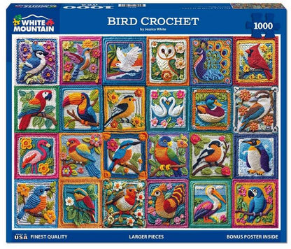 White Mountain - Bird Crochet - 1000 Piece Jigsaw Puzzle