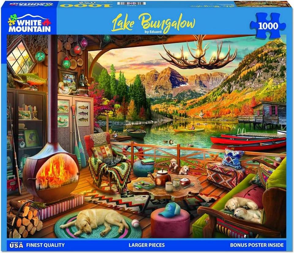 White Mountain - Lake Bungalow - 1000 Piece Jigsaw Puzzle