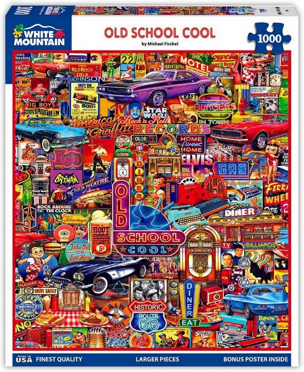 White Mountain - Old School Cool - 1000 Piece Jigsaw Puzzle
