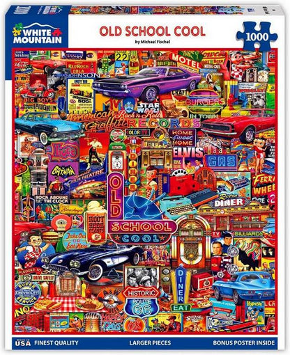 White Mountain - Old School Cool - 1000 Piece Jigsaw Puzzle