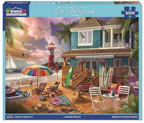 White Mountain - On The Beach - 1000 Piece Jigsaw Puzzle