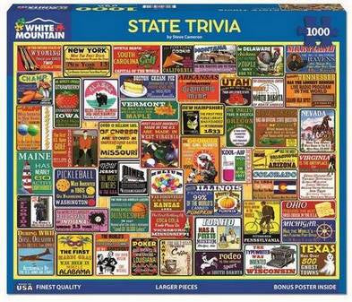 White Mountain - State Trivia - 1000 Piece Jigsaw Puzzle