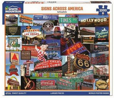 White Mountain - Signs Across America  - 1000 Piece Jigsaw Puzzle