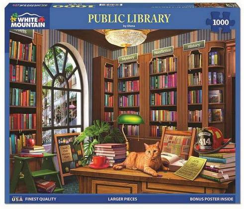 White Mountain - Public Library - 1000 Piece Jigsaw Puzzle