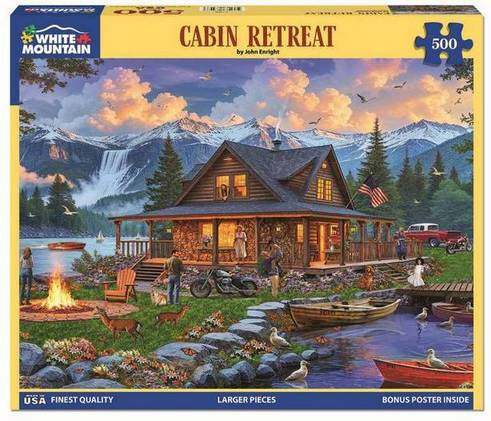 White Mountain - Cabin Retreat - 500 Piece Jigsaw Puzzle