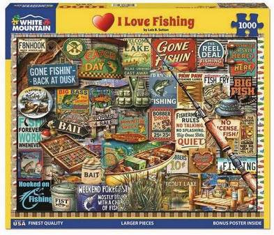 White Mountain - I Love Fishing - 1000 Piece Jigsaw Puzzle
