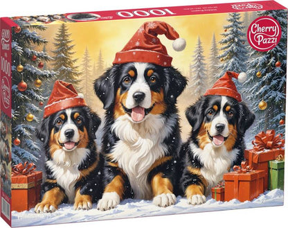 CherryPazzi - Holiday Puppies - 1000 Piece Jigsaw Puzzle