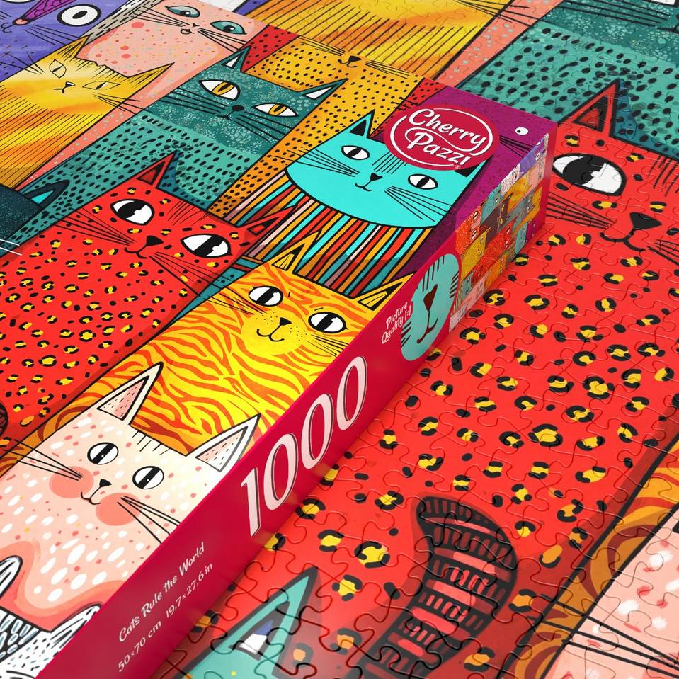 CherryPazzi - Cats Rule the World - 1000 Piece Jigsaw Puzzle