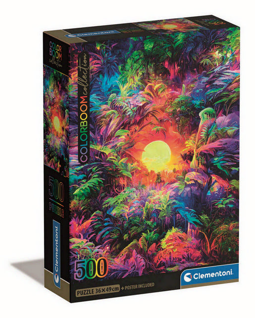 Clementoni - Colorboom Psychedelic Jungle Sunrise - 500 Piece Jigsaw Puzzle